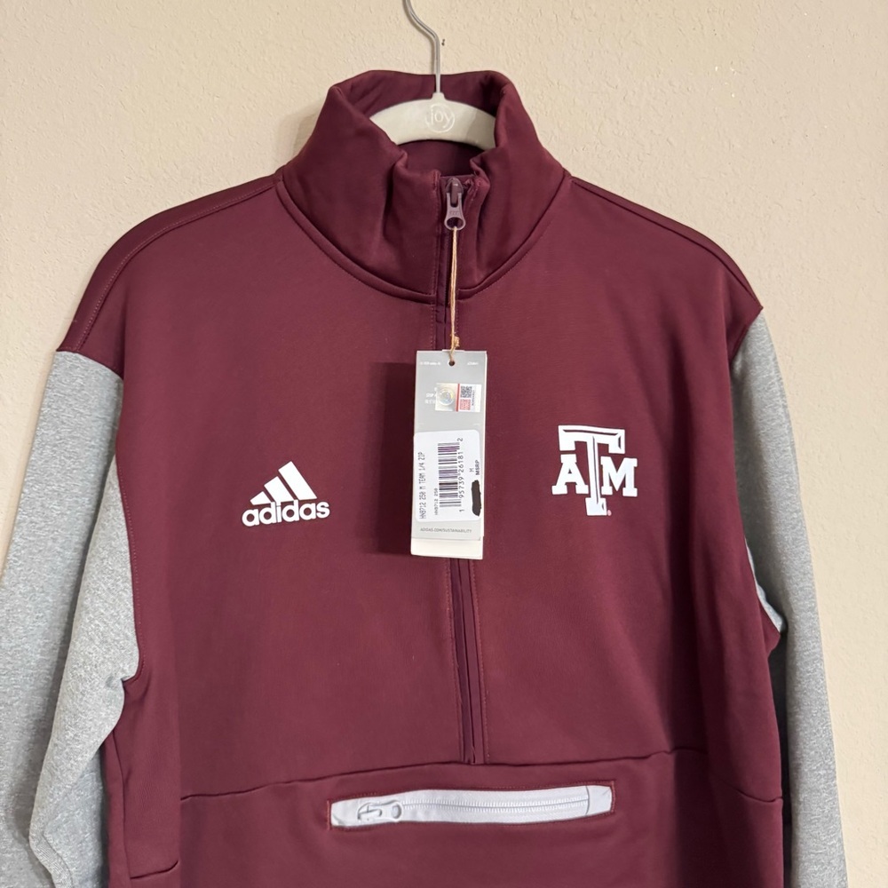 Texas A&M Aggies University adidas Sweatshirt Men's Marron Wine New Sz M NEW $75